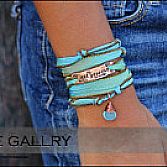 Silk wrap bracelets / zijden wikkelarmband